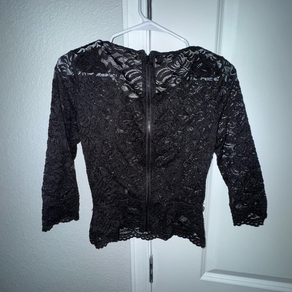 Bebe lace zipped blouse - Picture 1 of 6